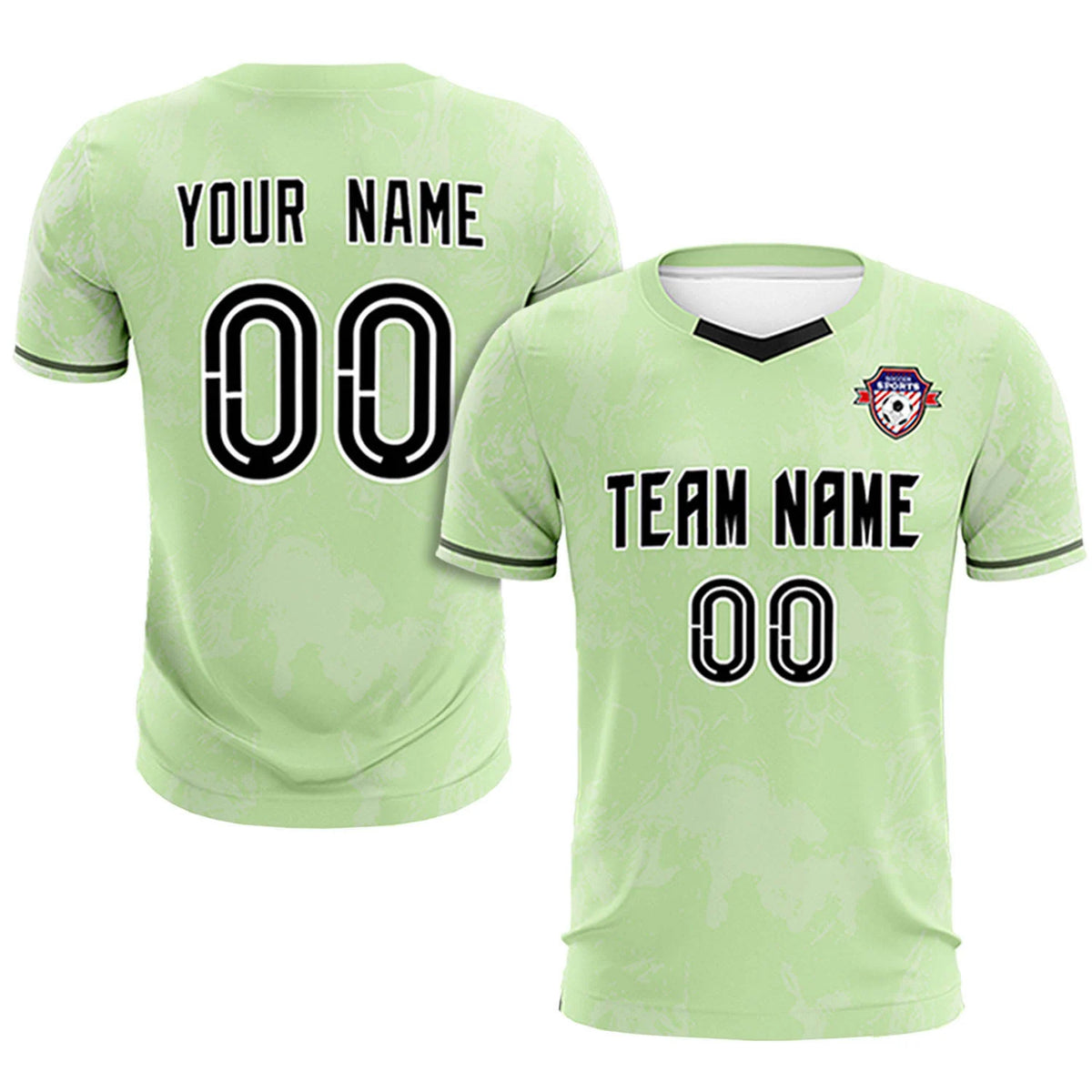 Custom Neon Green White Training Uniform Soccer Sets Jersey