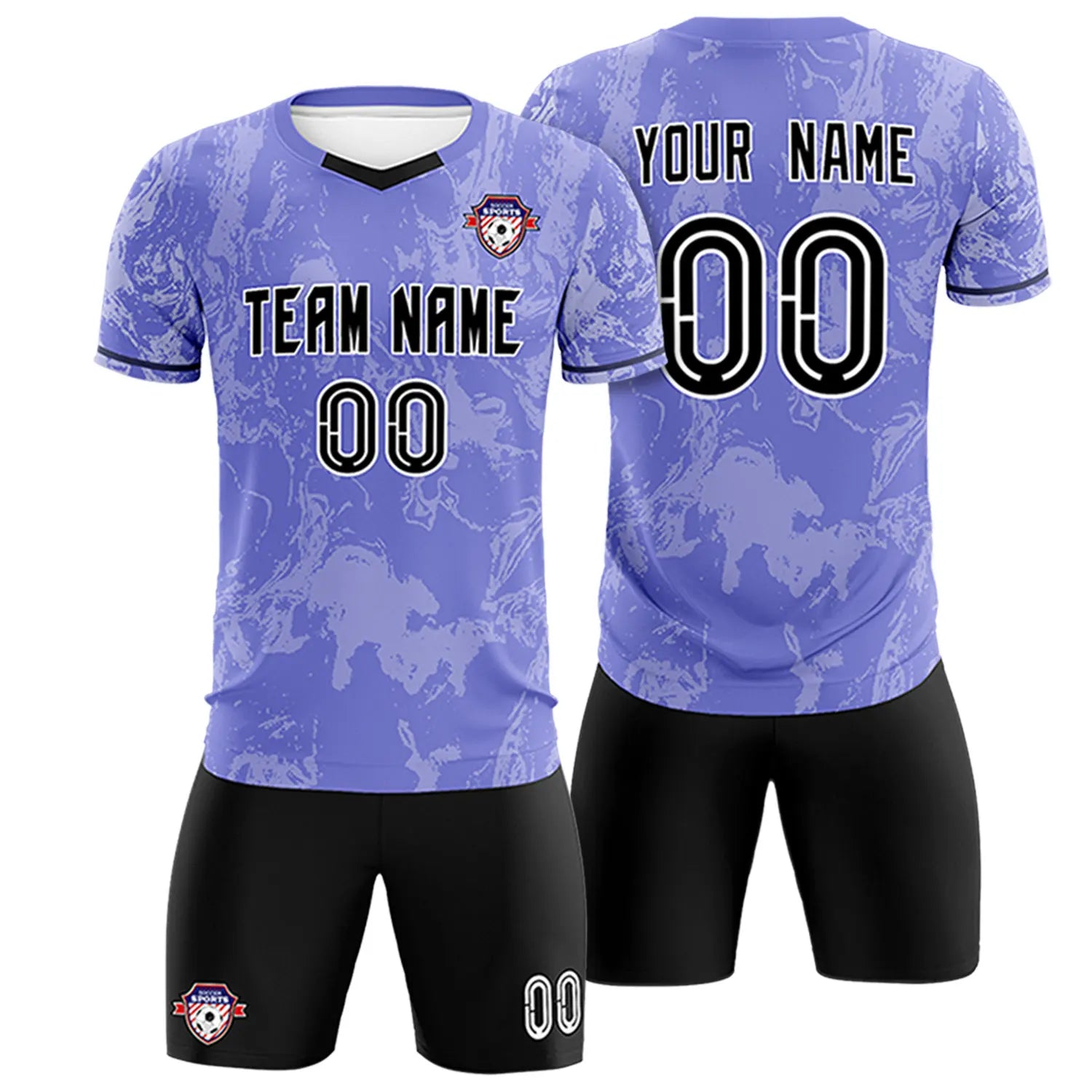 Custom Purple White Training Uniform Soccer Sets Jersey