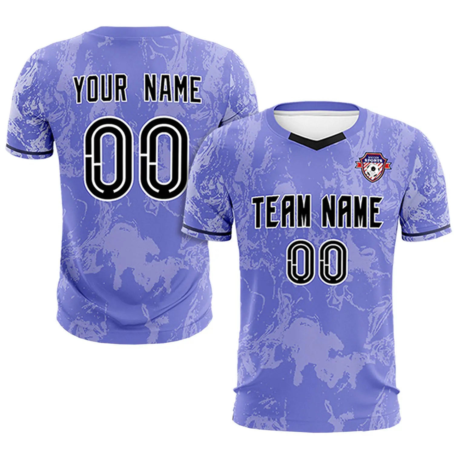 Custom Purple White Training Uniform Soccer Sets Jersey
