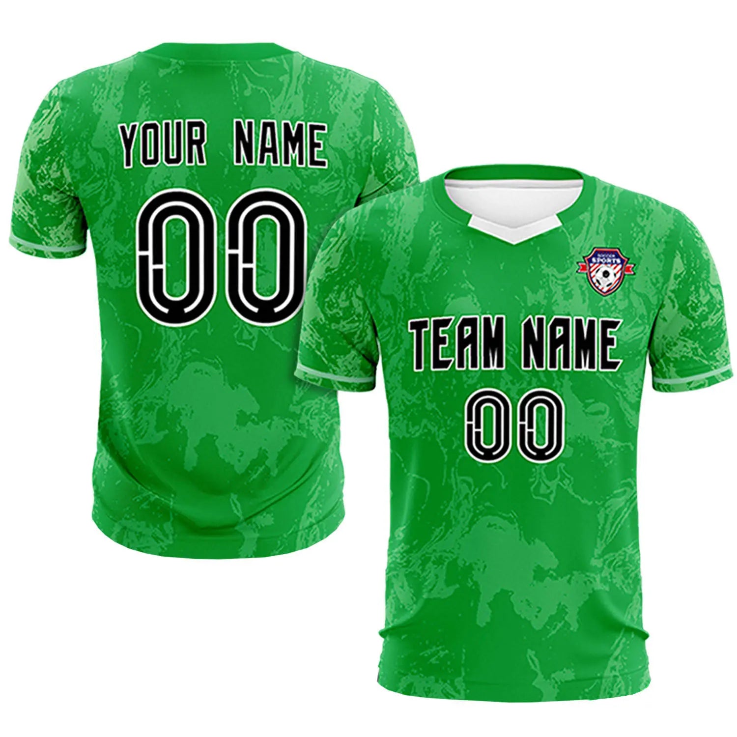 Custom Kelly Green White Training Uniform Soccer Sets Jersey