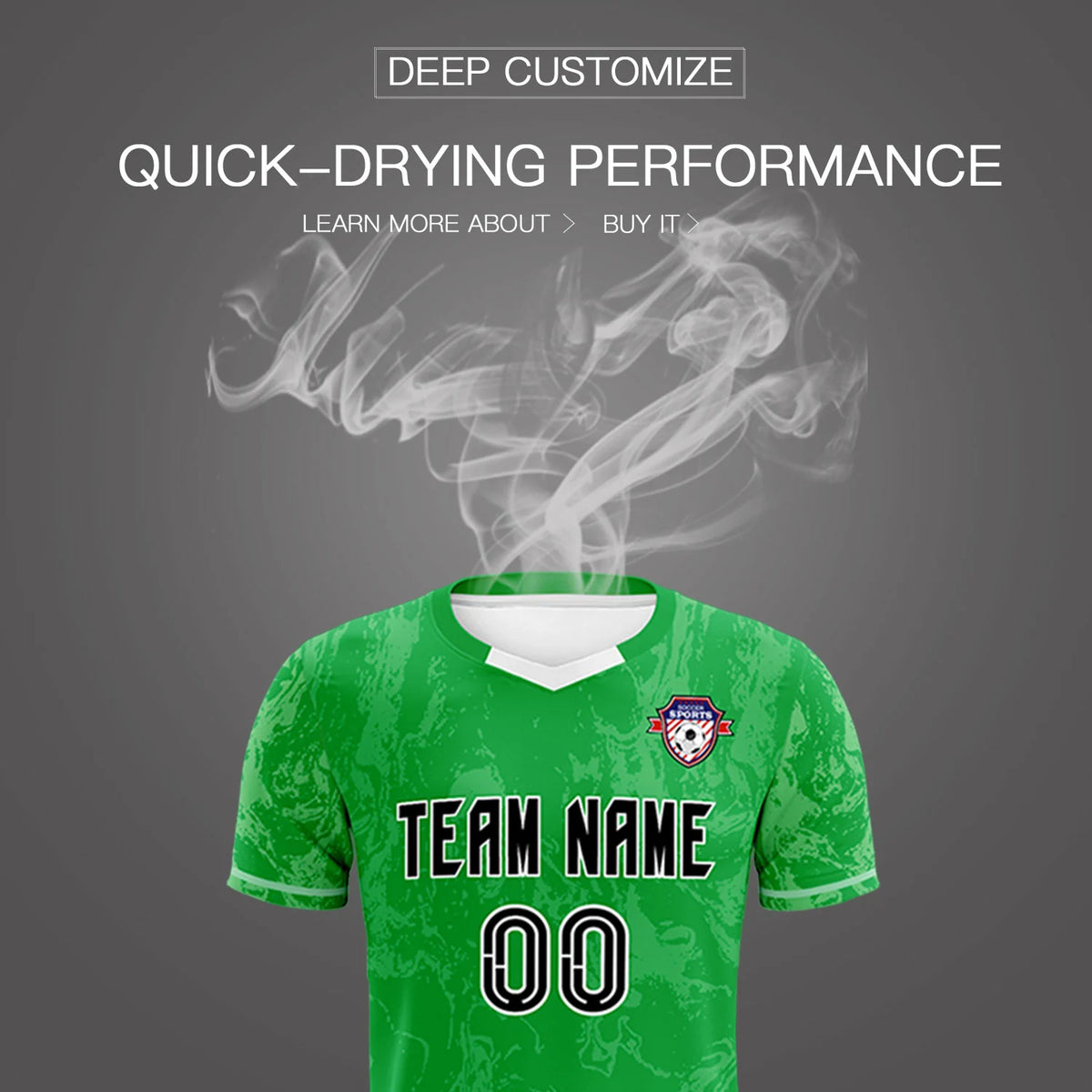 Custom Kelly Green White Training Uniform Soccer Sets Jersey