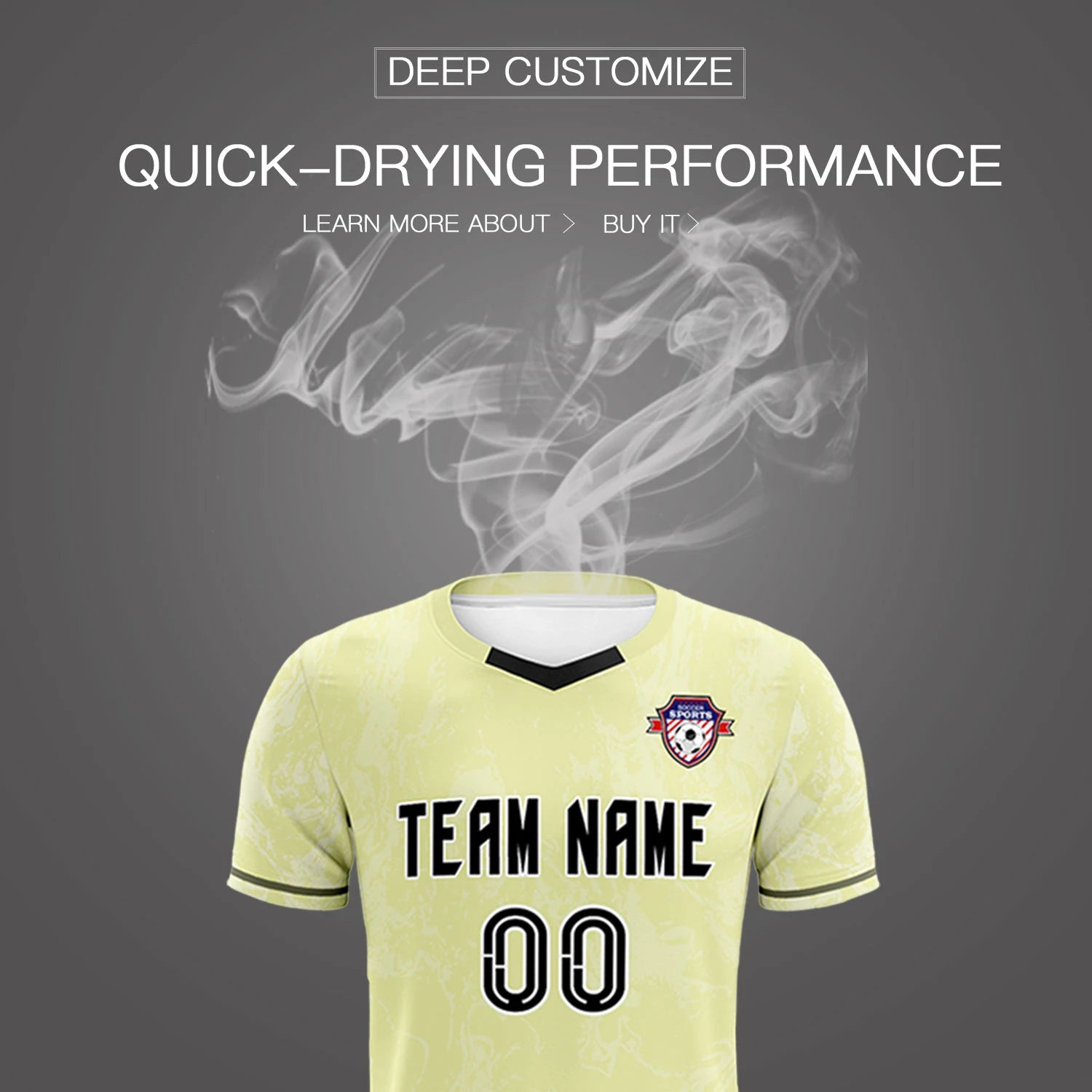 Custom Cream White Training Uniform Soccer Sets Jersey