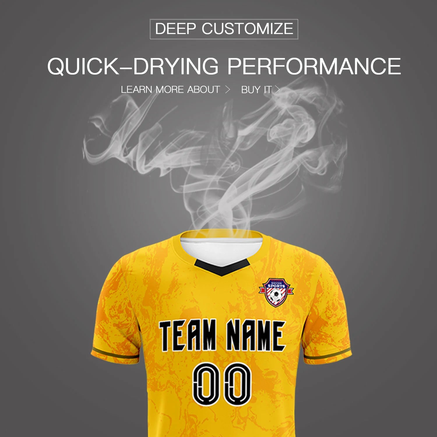 Custom Yellow Orange Training Uniform Soccer Sets Jersey