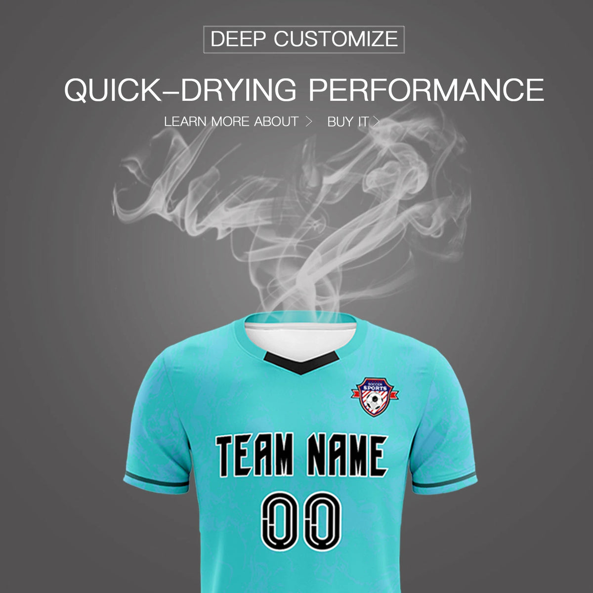 Custom Sky Blue Light Blue Orange Training Uniform Soccer Sets Jersey