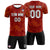 Custom Crimson Khaki Training Uniform Soccer Sets Jersey