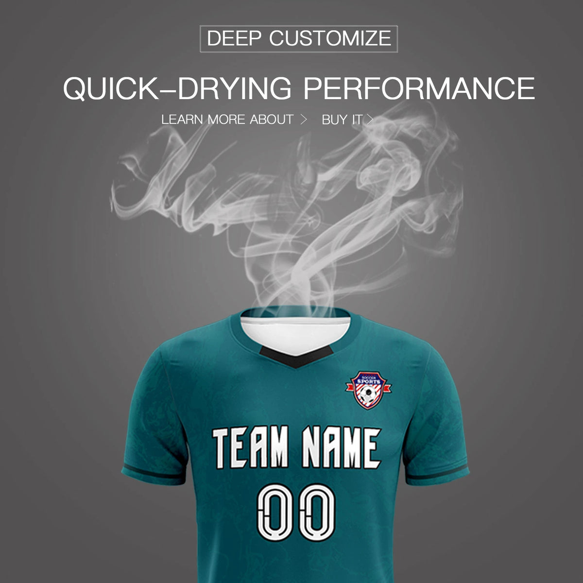 Custom Midnight Green Navy Training Uniform Soccer Sets Jersey
