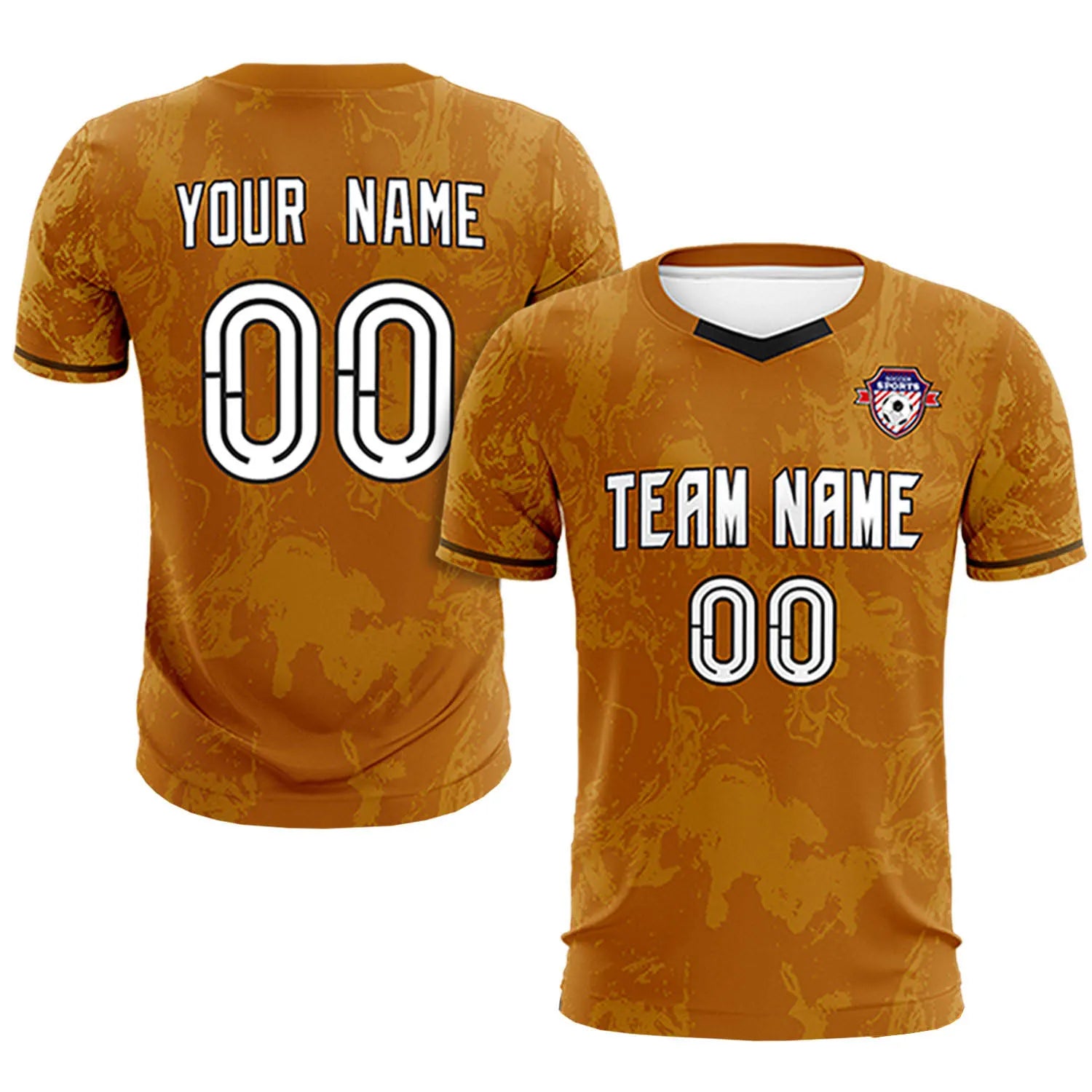 Custom Brown Khaki Training Uniform Soccer Sets Jersey