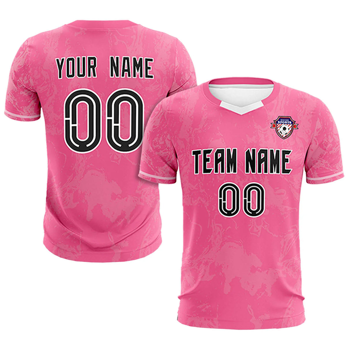 Custom Pink White Training Uniform Soccer Sets Jersey