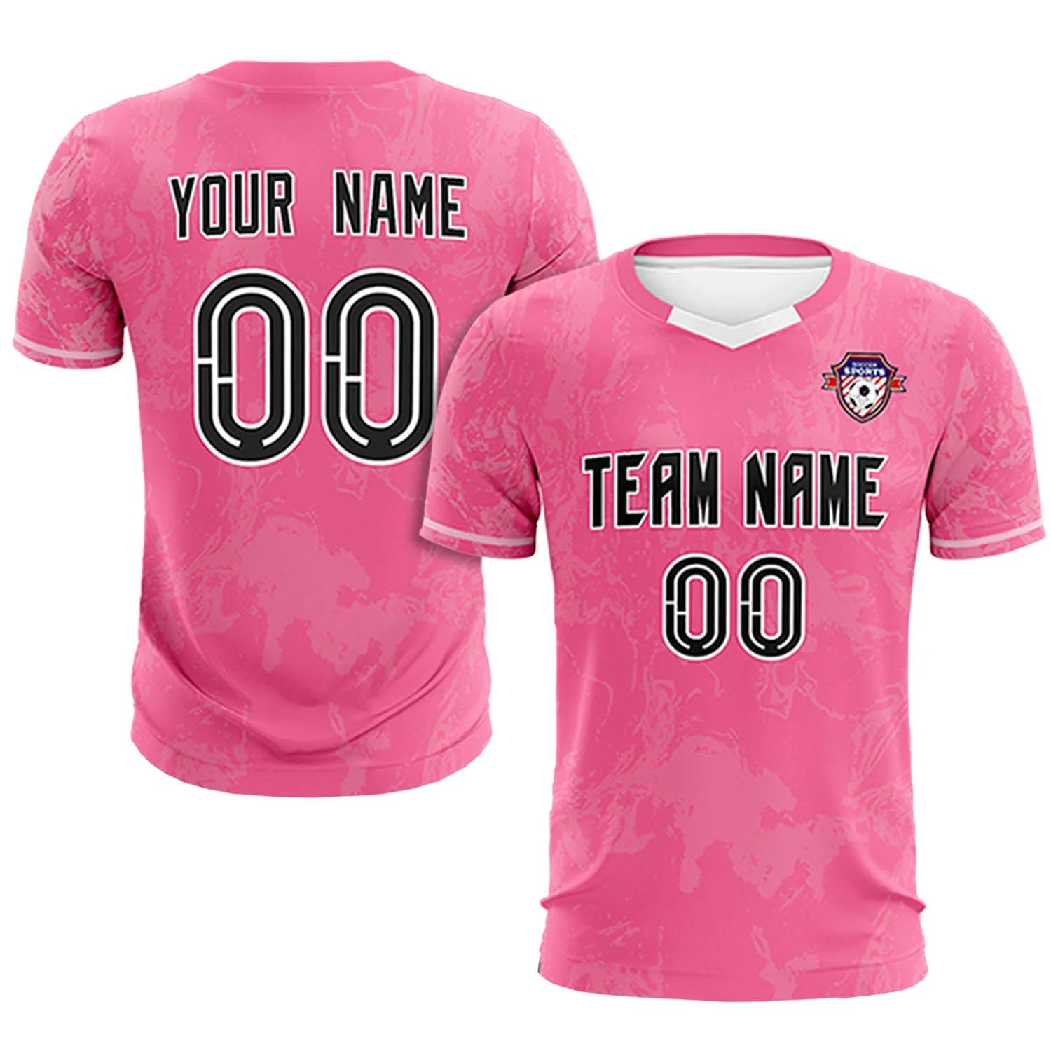 Custom Pink White Training Uniform Soccer Sets Jersey
