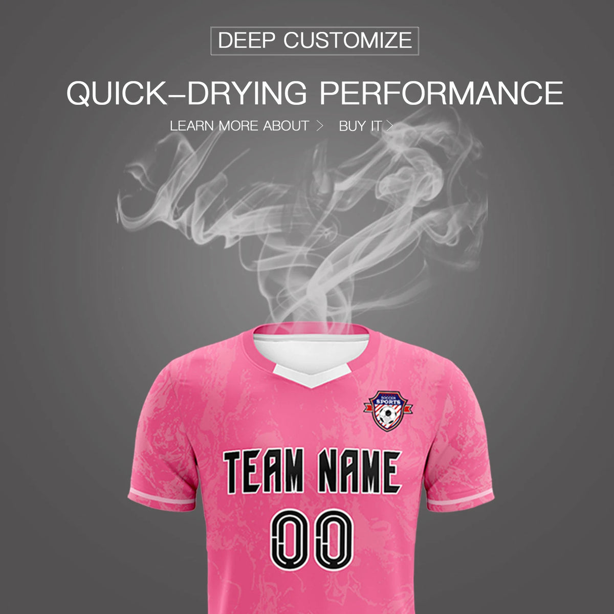 Custom Pink White Training Uniform Soccer Sets Jersey