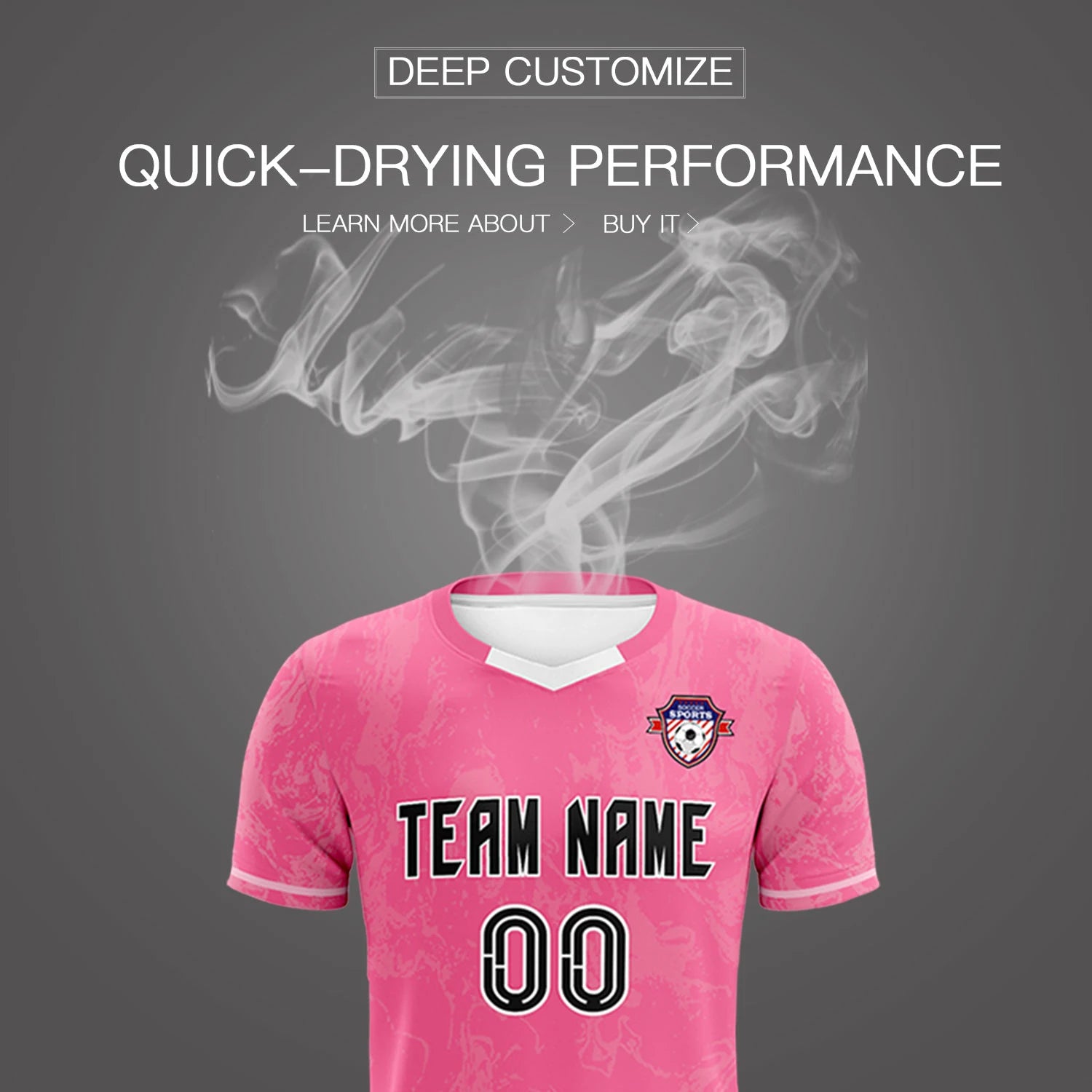 Custom Pink White Training Uniform Soccer Sets Jersey