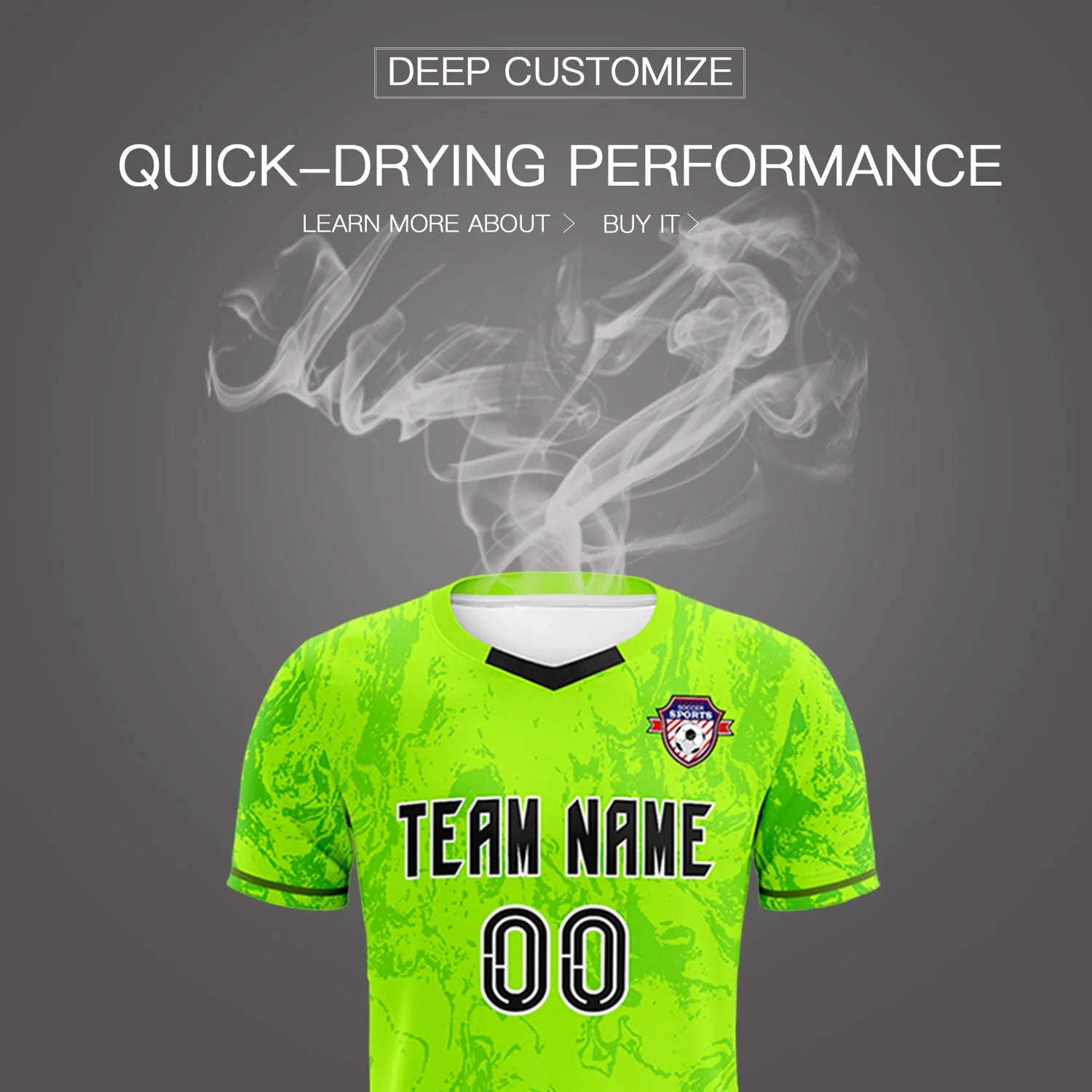 Custom Neon Green Kelly Green Training Uniform Soccer Sets Jersey