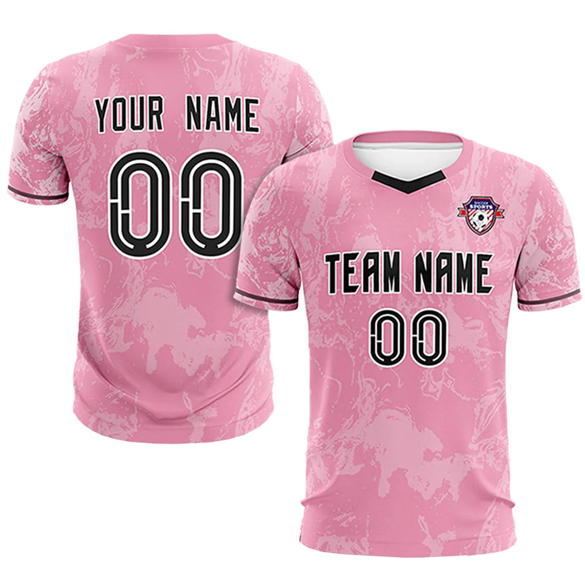 Custom Light Pink White Training Uniform Soccer Sets Jersey