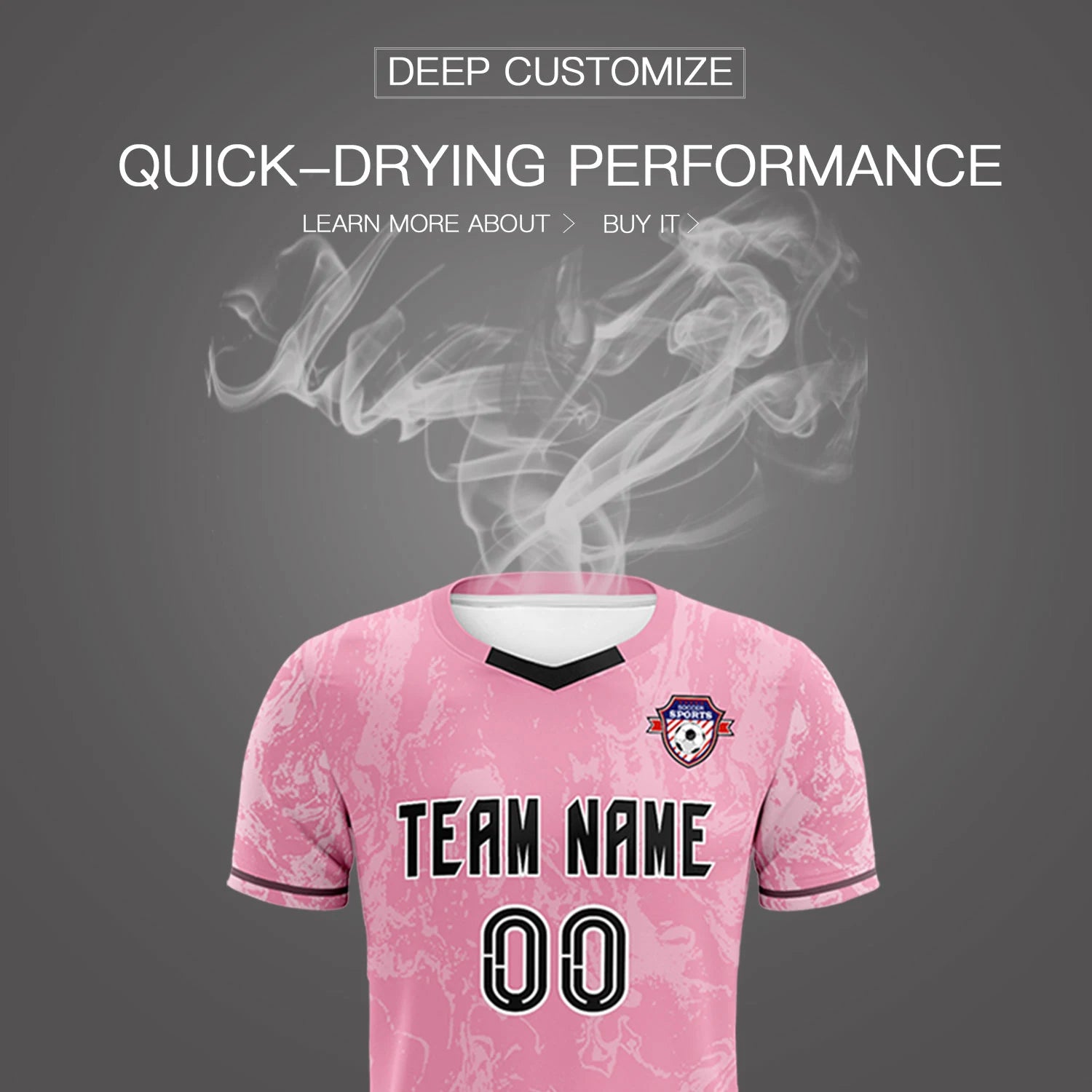 Custom Light Pink White Training Uniform Soccer Sets Jersey