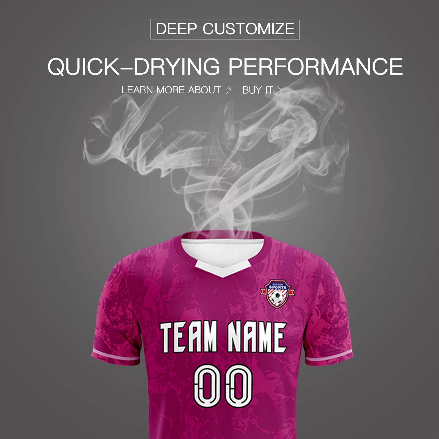 Custom Dark Pink Pink Training Uniform Soccer Sets Jersey