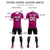 Custom Dark Pink Pink Training Uniform Soccer Sets Jersey