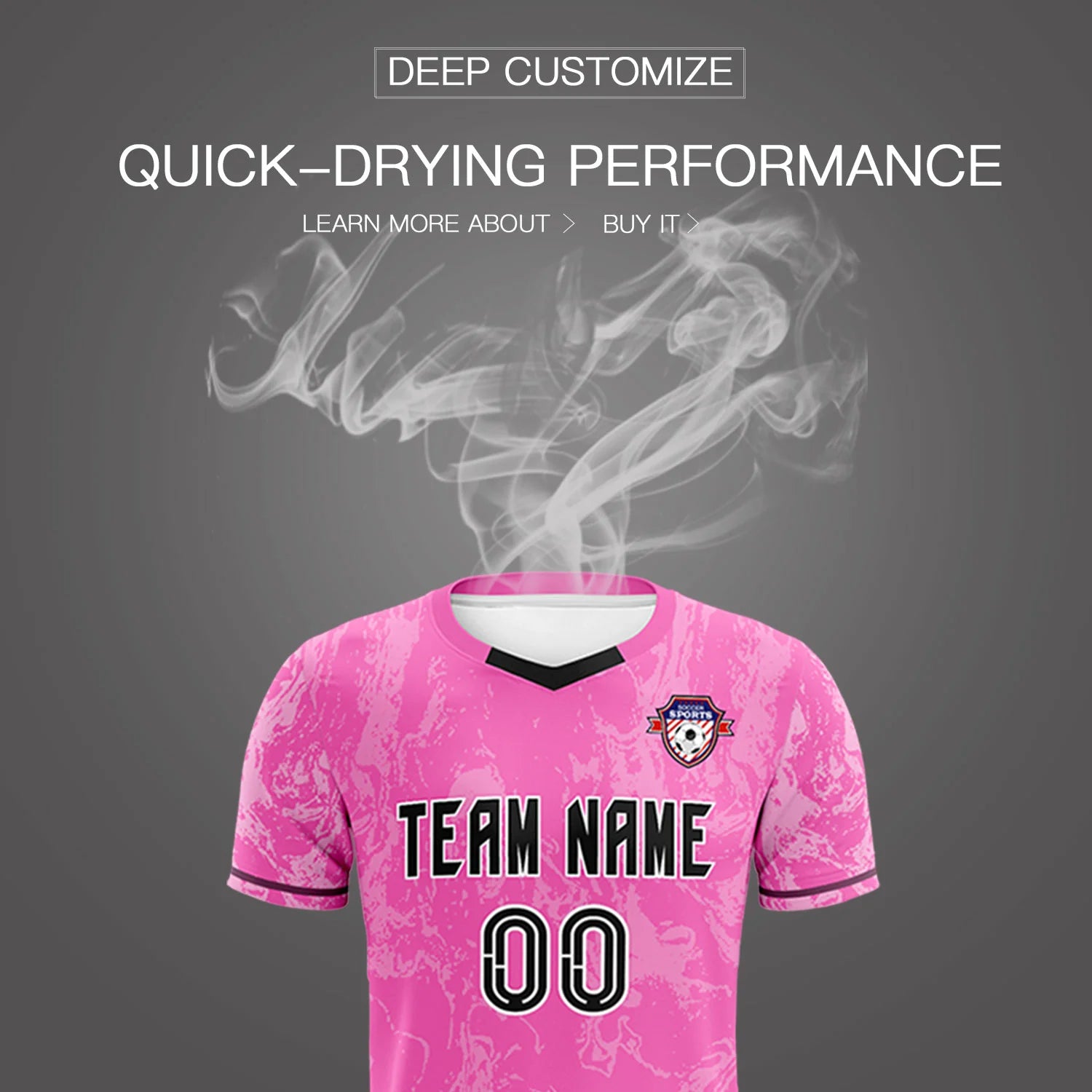 Custom Pink White Training Uniform Soccer Sets Jersey