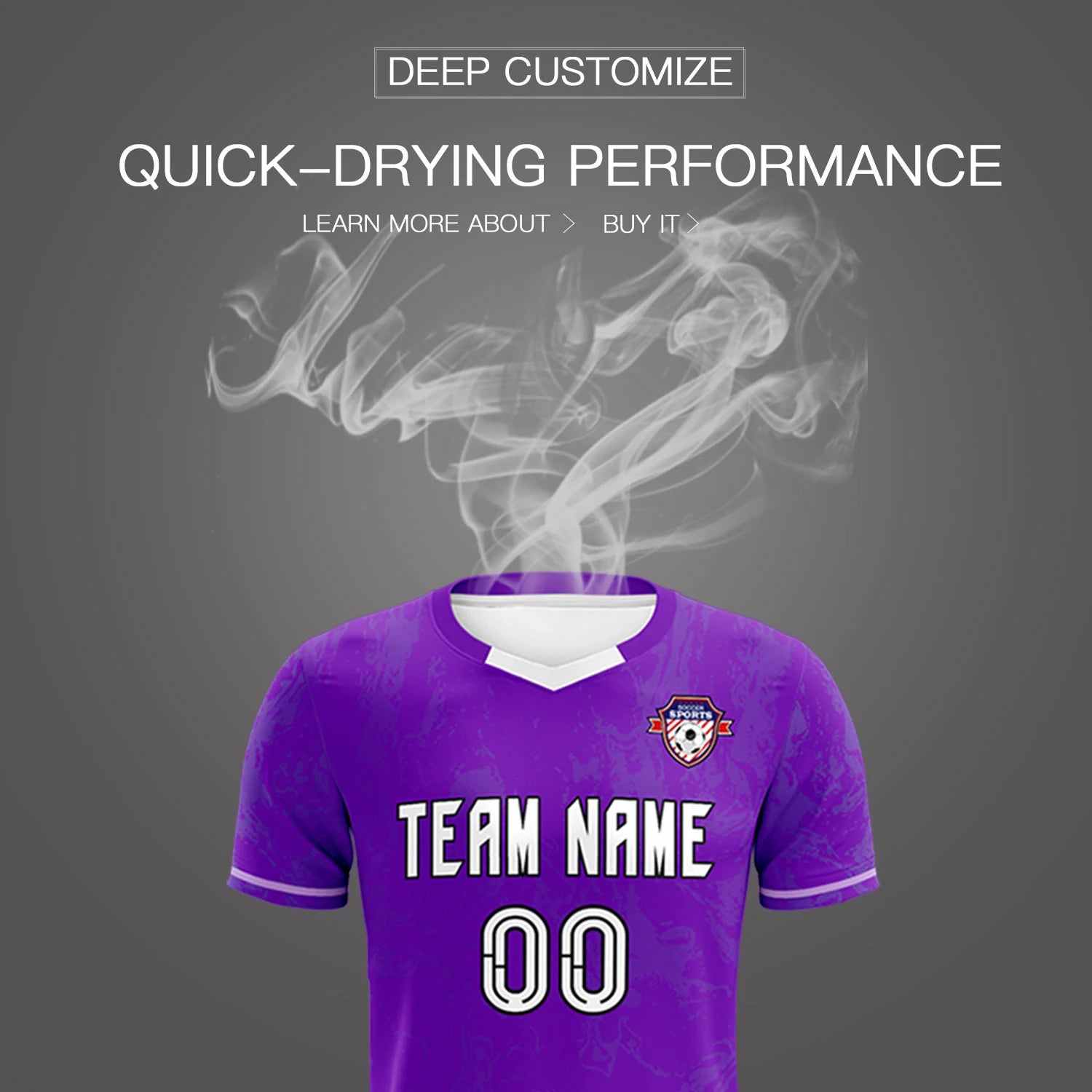 Custom Purple Light Purple Training Uniform Soccer Sets Jersey