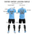 Custom Light Blue Powder Blue Training Uniform Soccer Sets Jersey