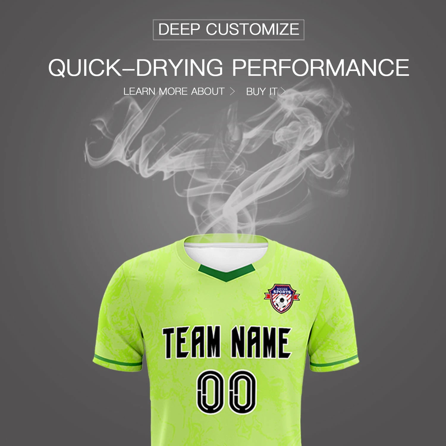 Custom Bright Green Neon Green Training Uniform Soccer Sets Jersey