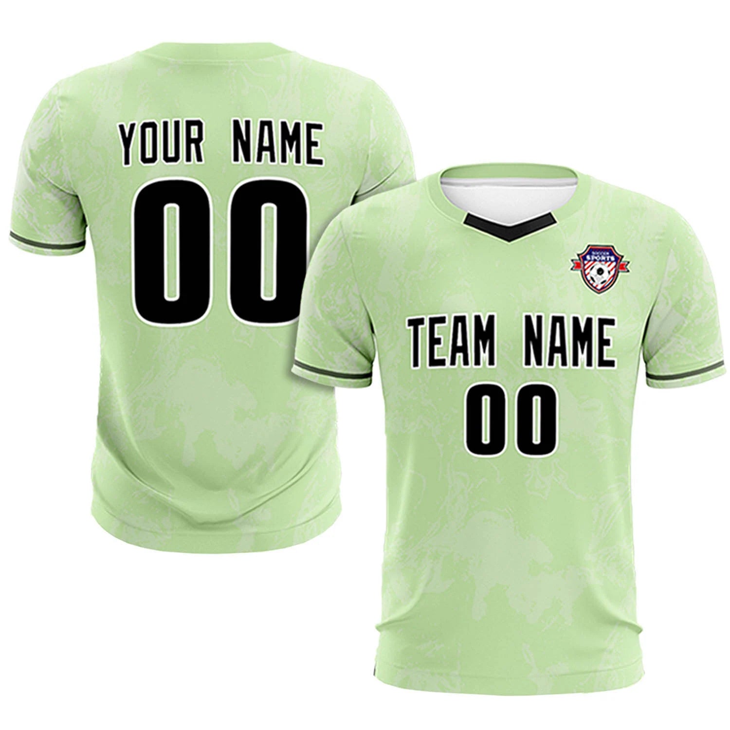 Custom Neon Green White Training Uniform Soccer Sets Jersey
