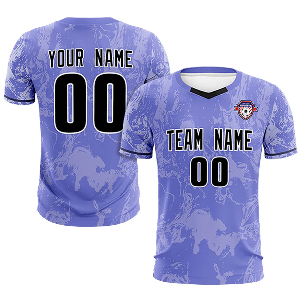 Custom Purple White Training Uniform Soccer Sets Jersey