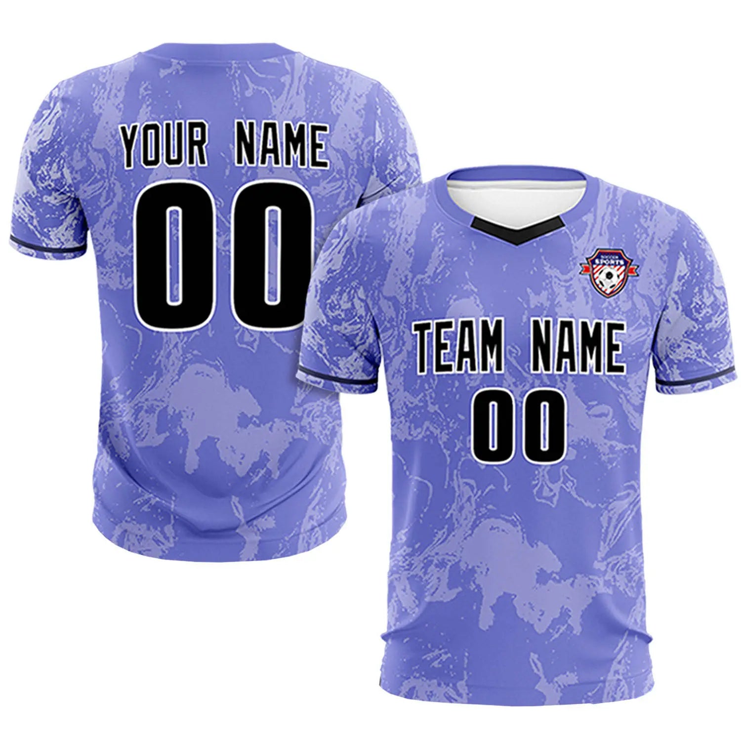 Custom Purple White Training Uniform Soccer Sets Jersey