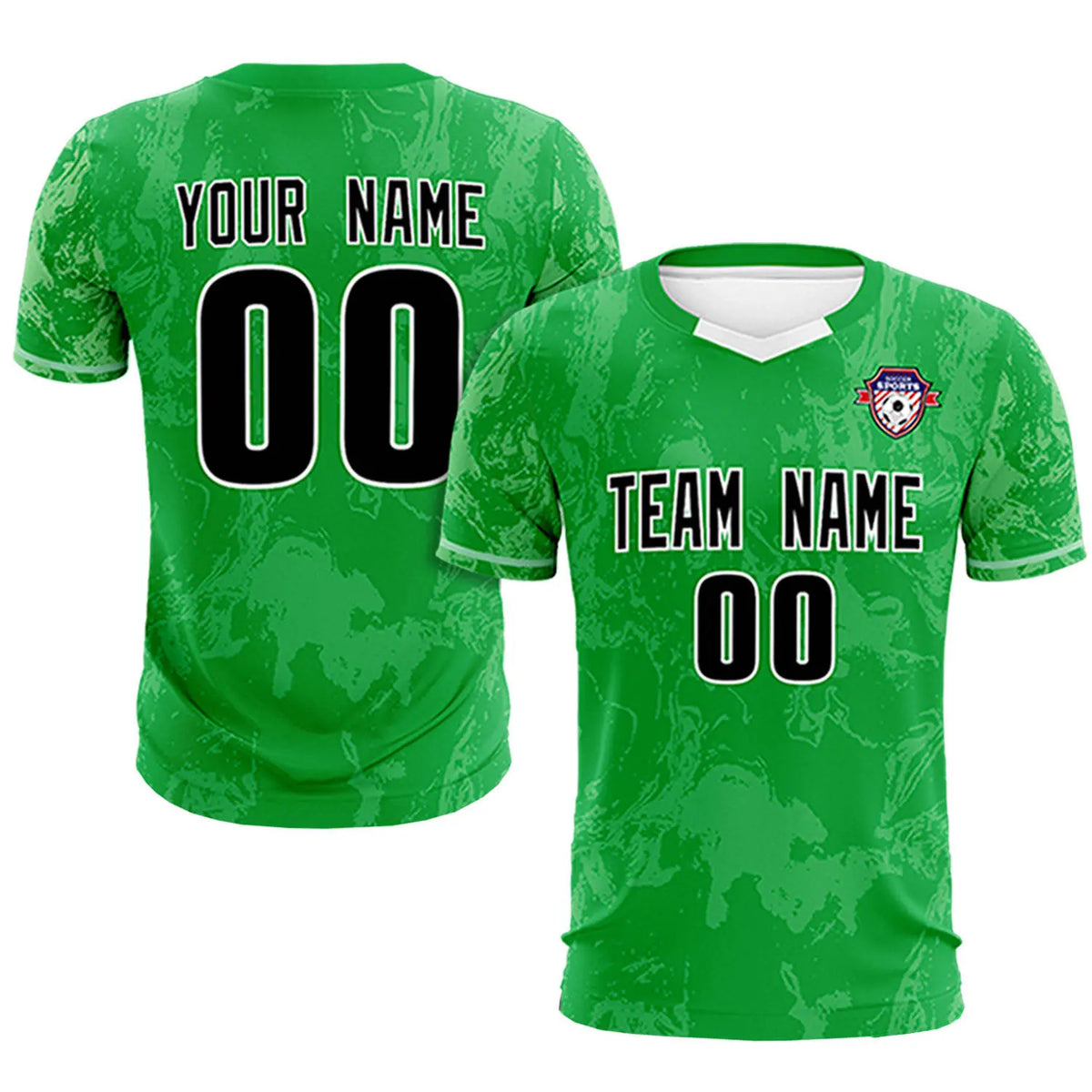 Custom Kelly Green White Training Uniform Soccer Sets Jersey