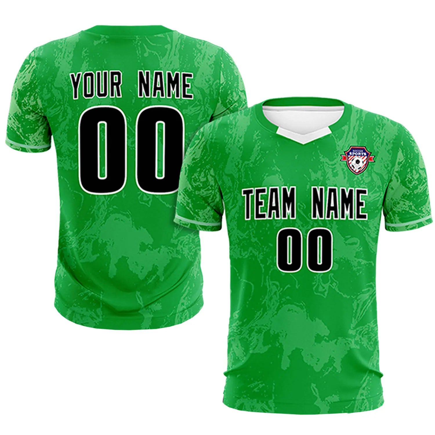Custom Kelly Green White Training Uniform Soccer Sets Jersey