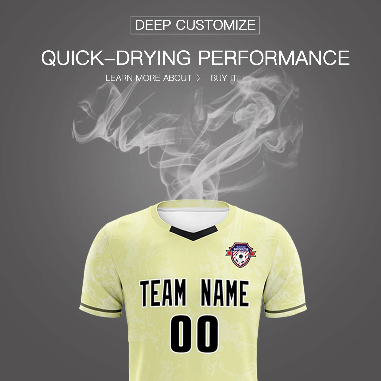 Custom Cream White Training Uniform Soccer Sets Jersey