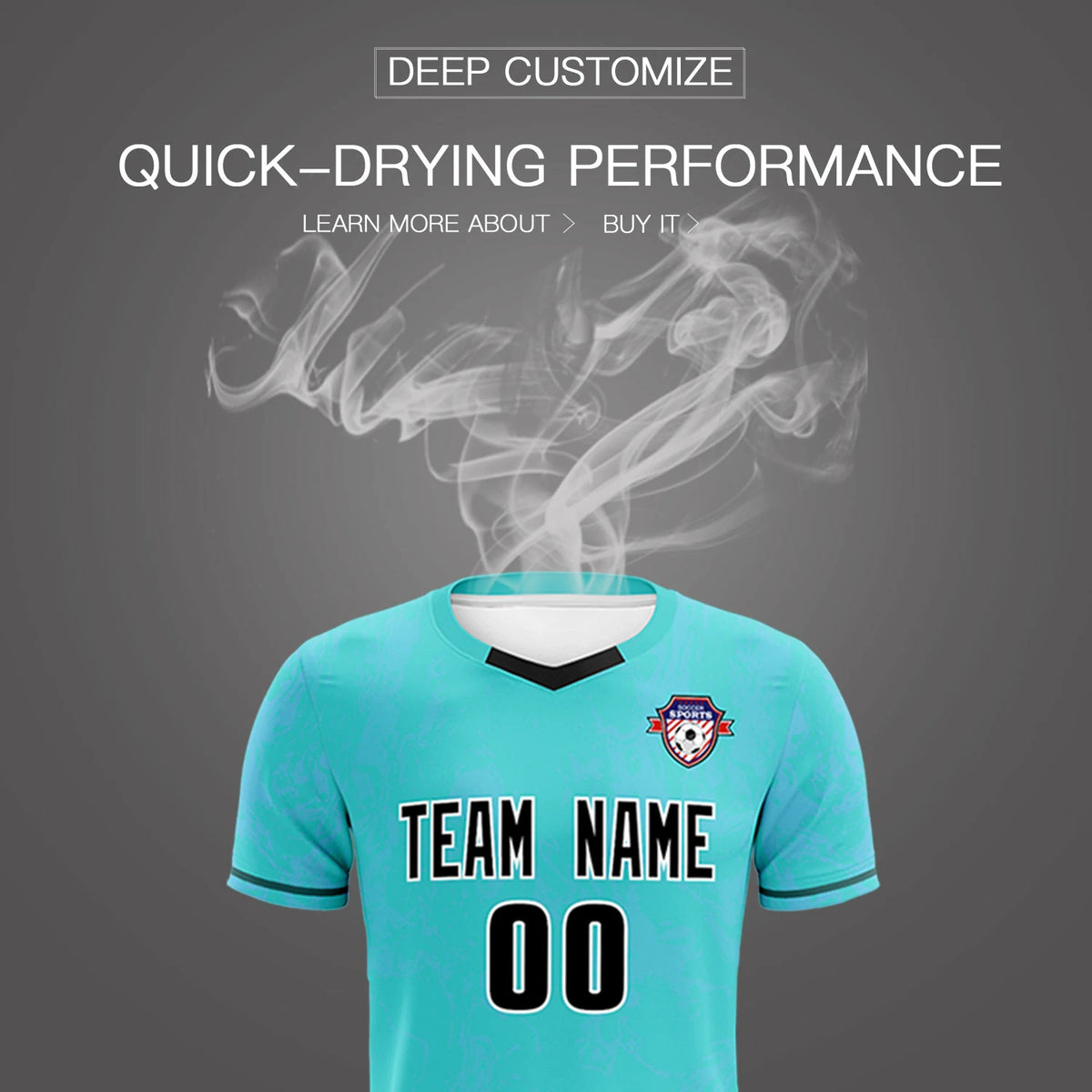Custom Sky Blue Light Blue Orange Training Uniform Soccer Sets Jersey