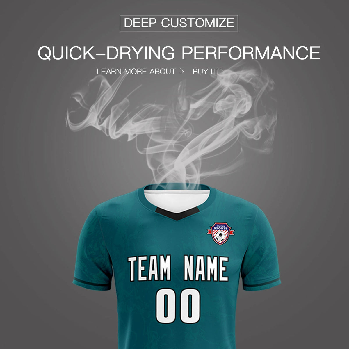 Custom Midnight Green Navy Training Uniform Soccer Sets Jersey