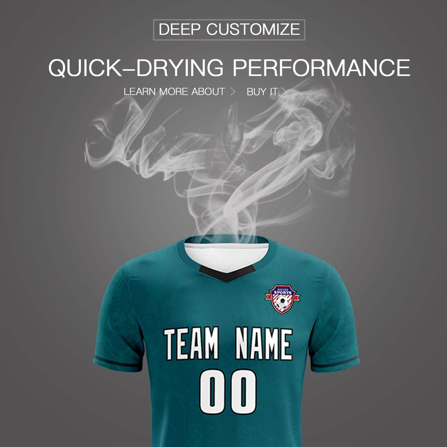 Custom Midnight Green Navy Training Uniform Soccer Sets Jersey