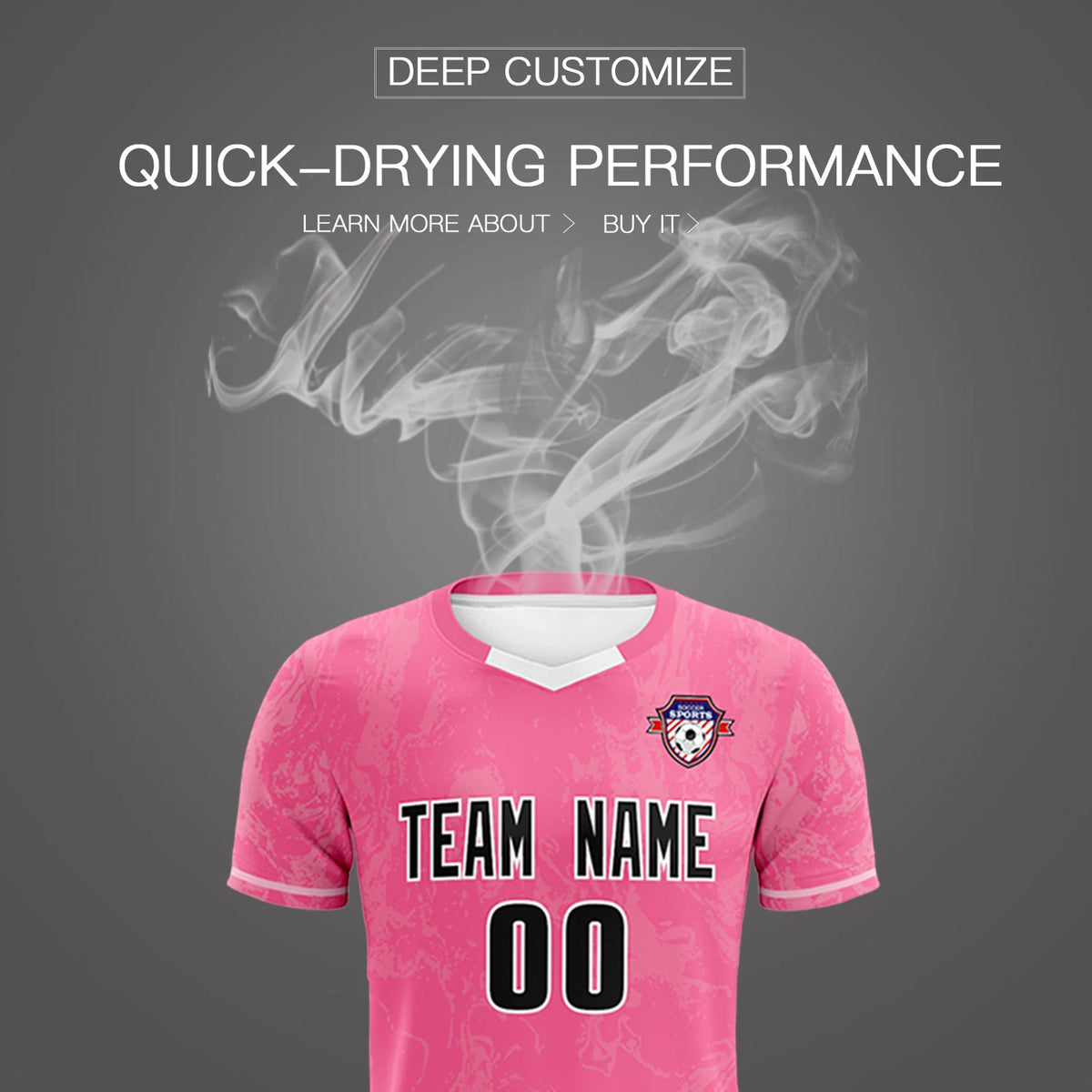 Custom Pink White Training Uniform Soccer Sets Jersey