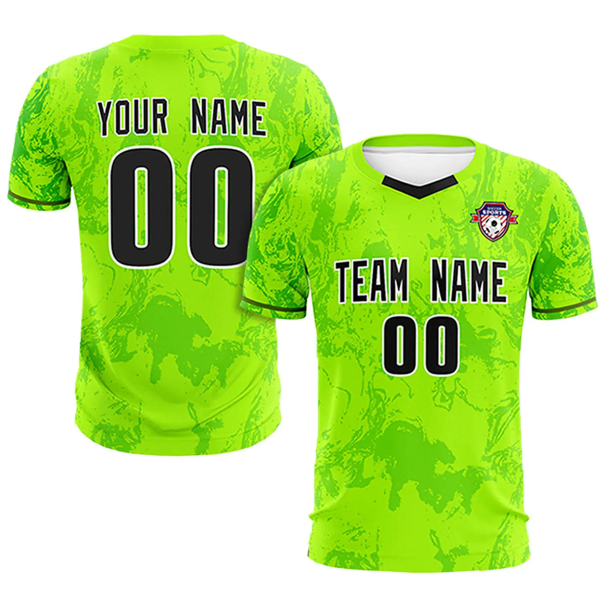 Custom Neon Green Kelly Green Training Uniform Soccer Sets Jersey