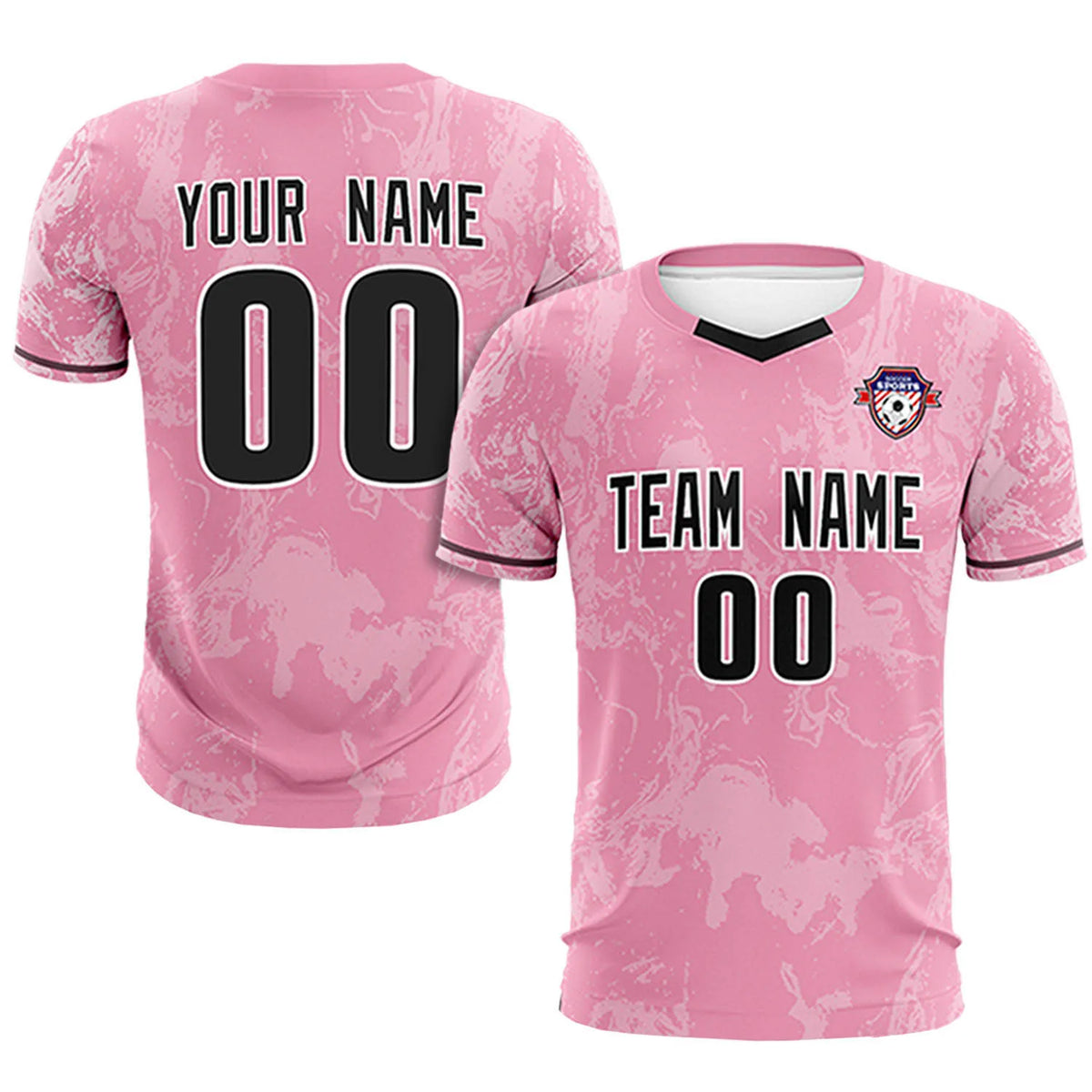 Custom Light Pink White Training Uniform Soccer Sets Jersey