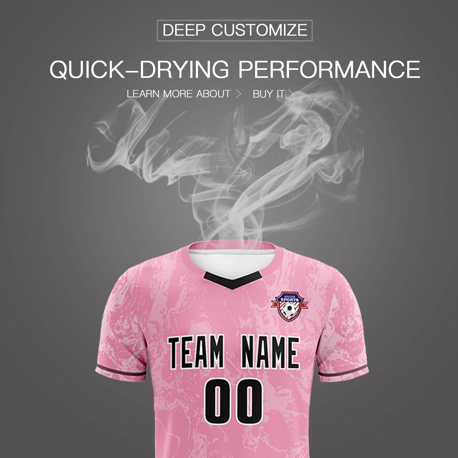 Custom Light Pink White Training Uniform Soccer Sets Jersey