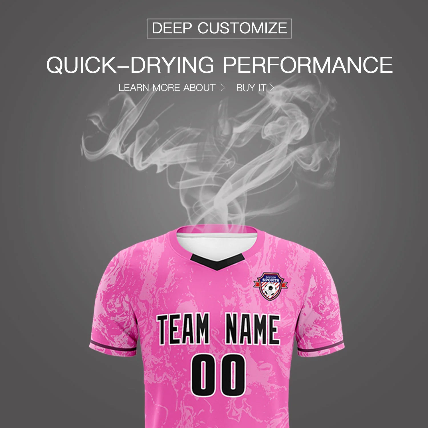 Custom Pink White Training Uniform Soccer Sets Jersey