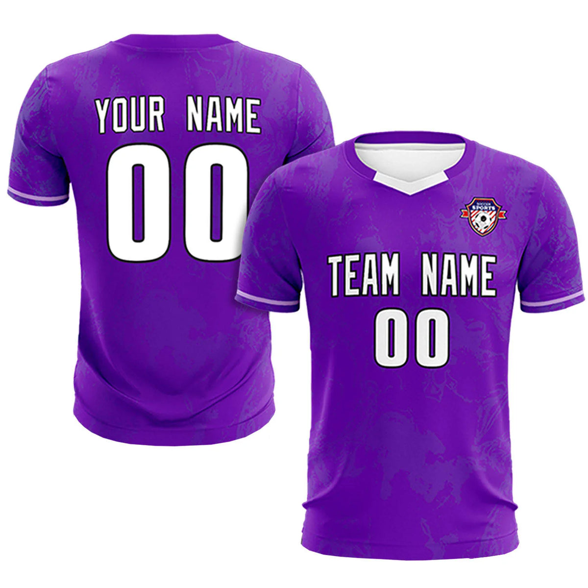 Custom Purple Light Purple Training Uniform Soccer Sets Jersey
