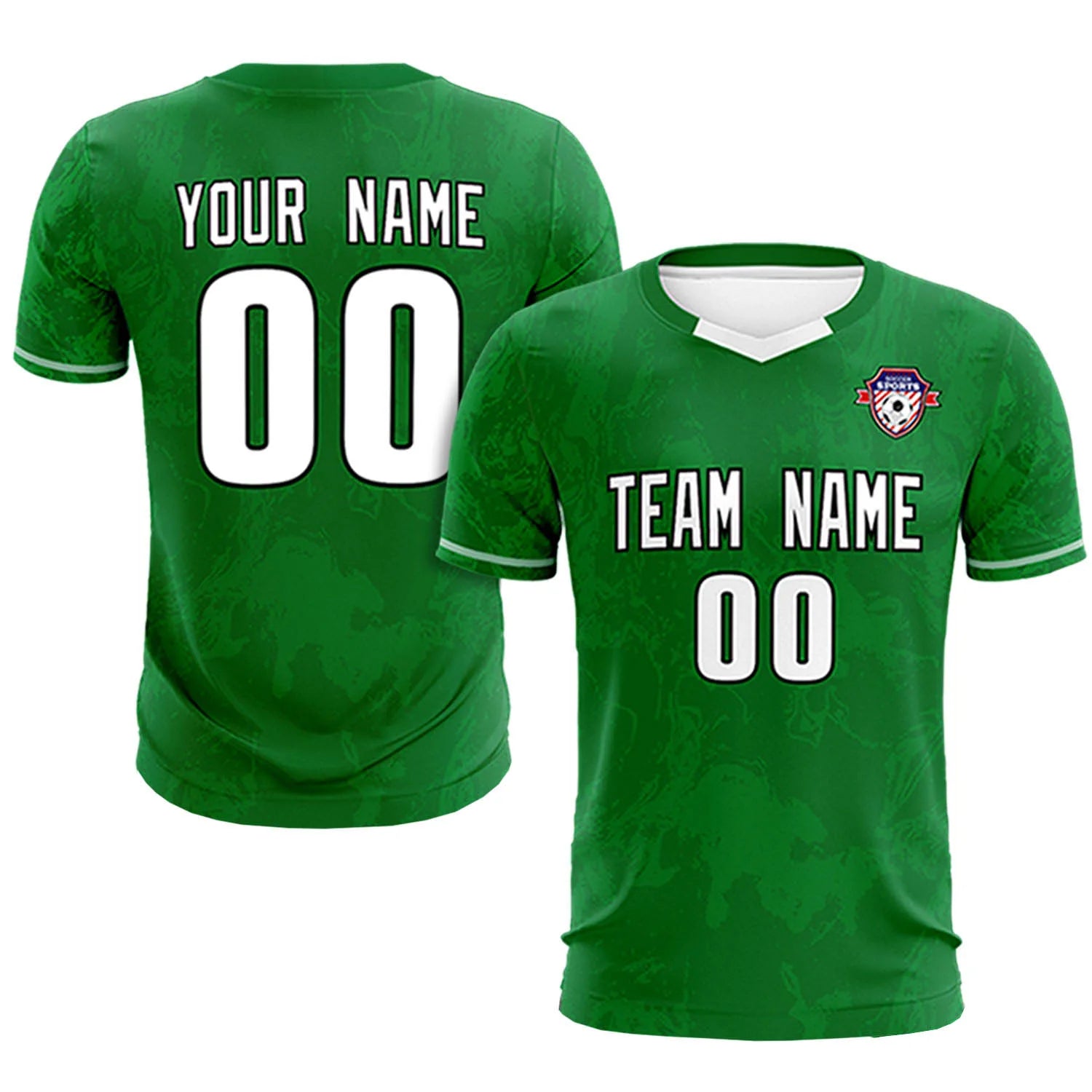 Custom Kelly Green White Training Uniform Soccer Sets Jersey