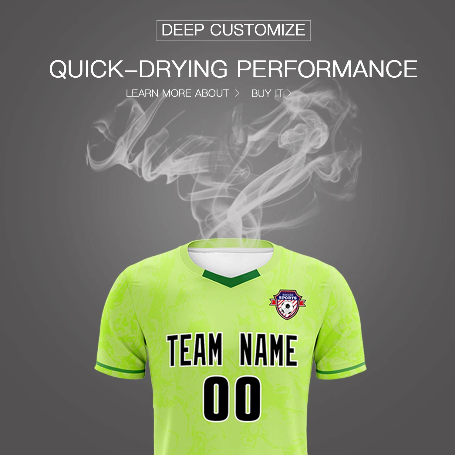 Custom Bright Green Neon Green Training Uniform Soccer Sets Jersey