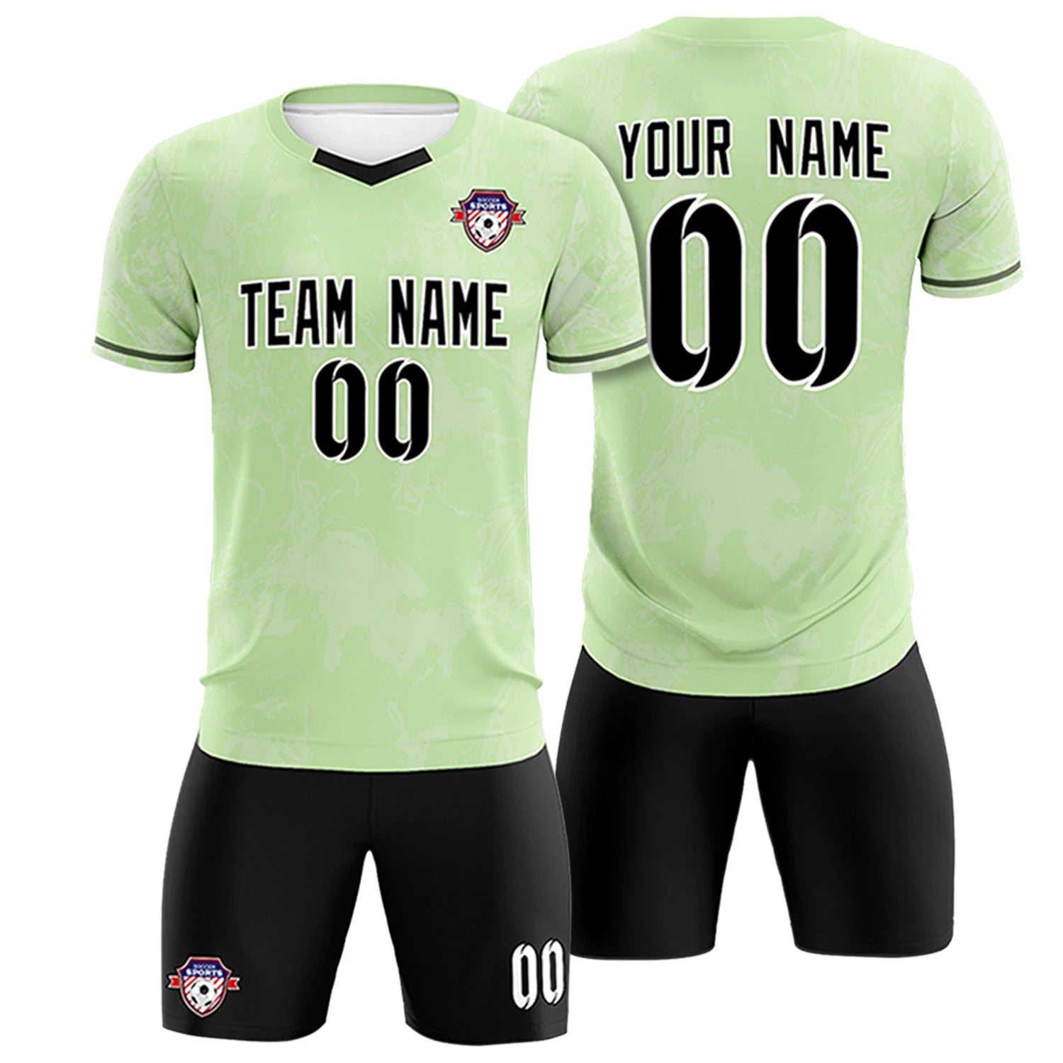 Custom Neon Green White Training Uniform Soccer Sets Jersey