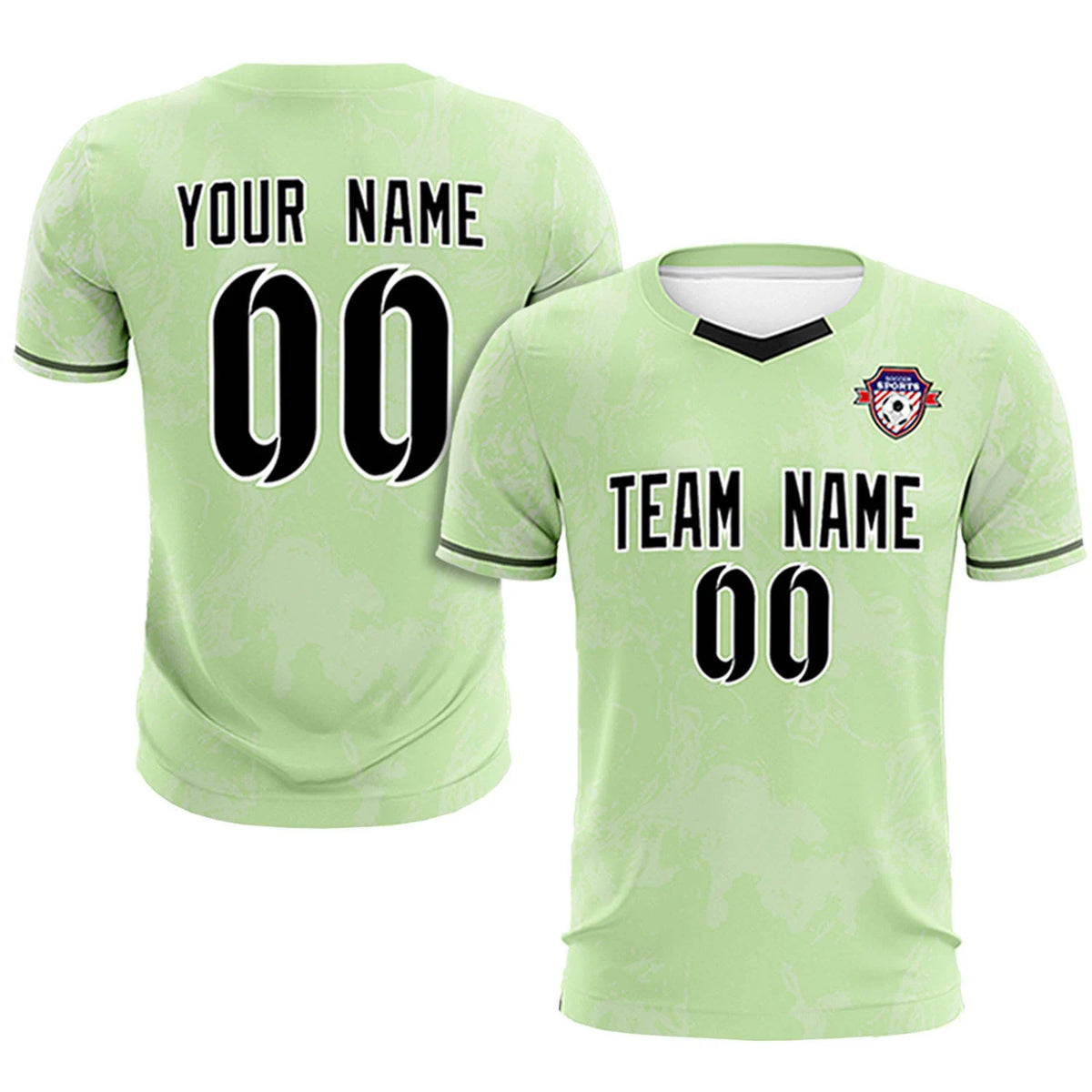 Custom Neon Green White Training Uniform Soccer Sets Jersey