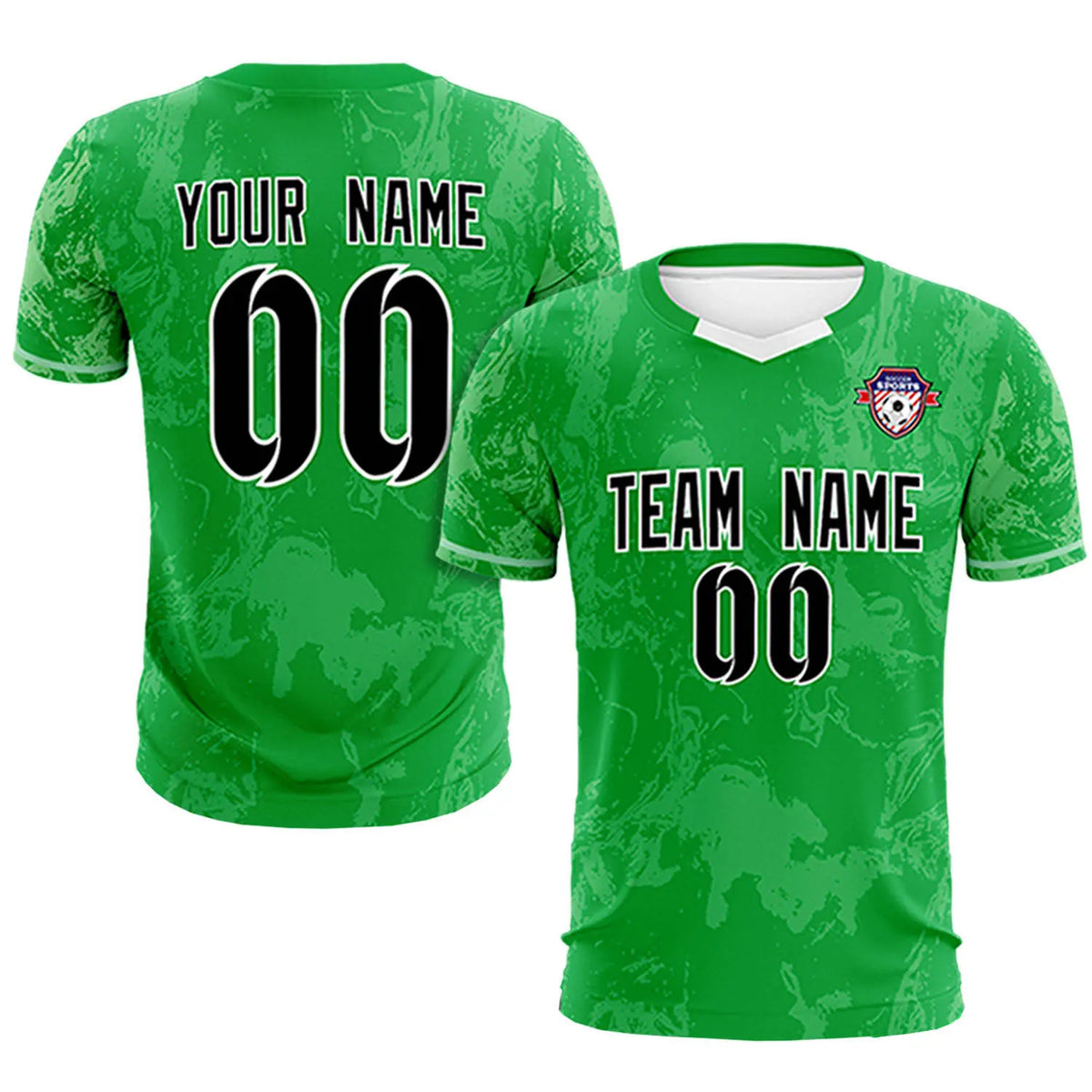 Custom Kelly Green White Training Uniform Soccer Sets Jersey