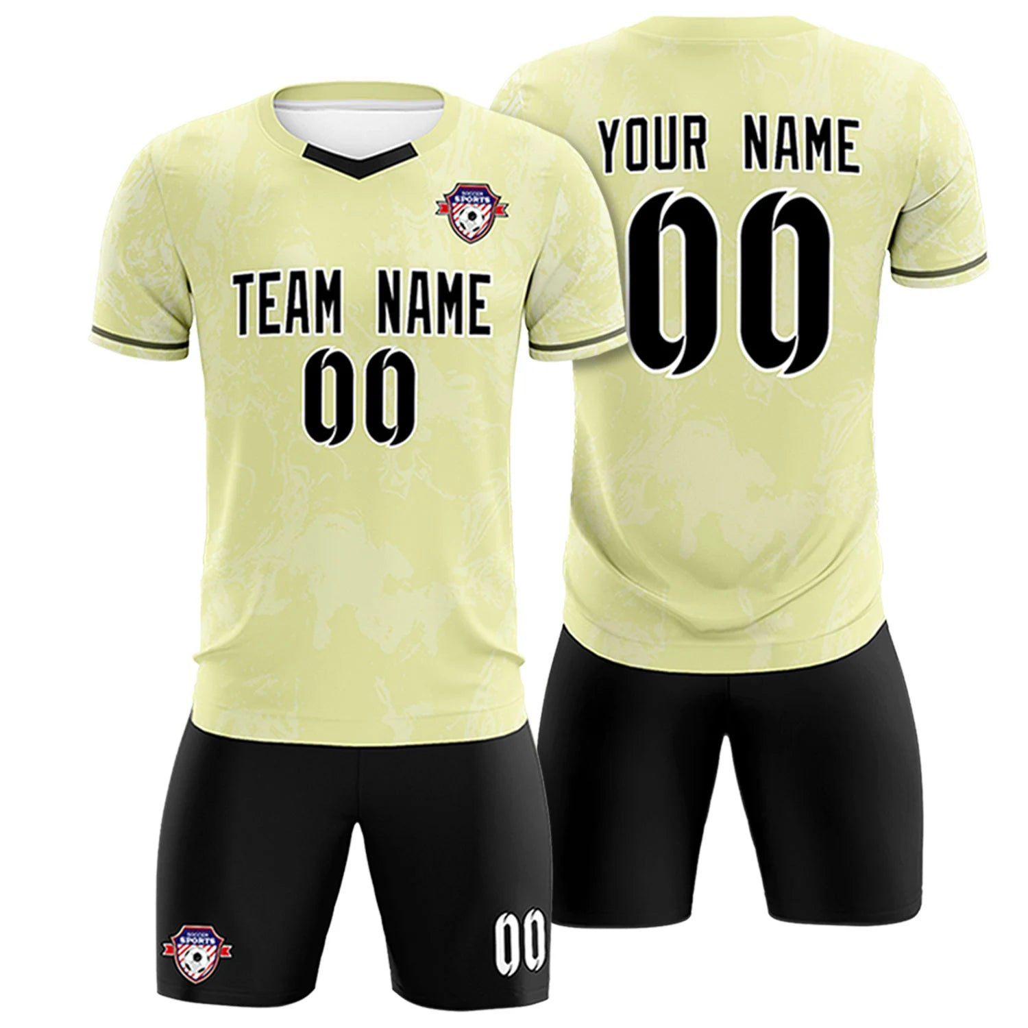 Custom Cream White Training Uniform Soccer Sets Jersey