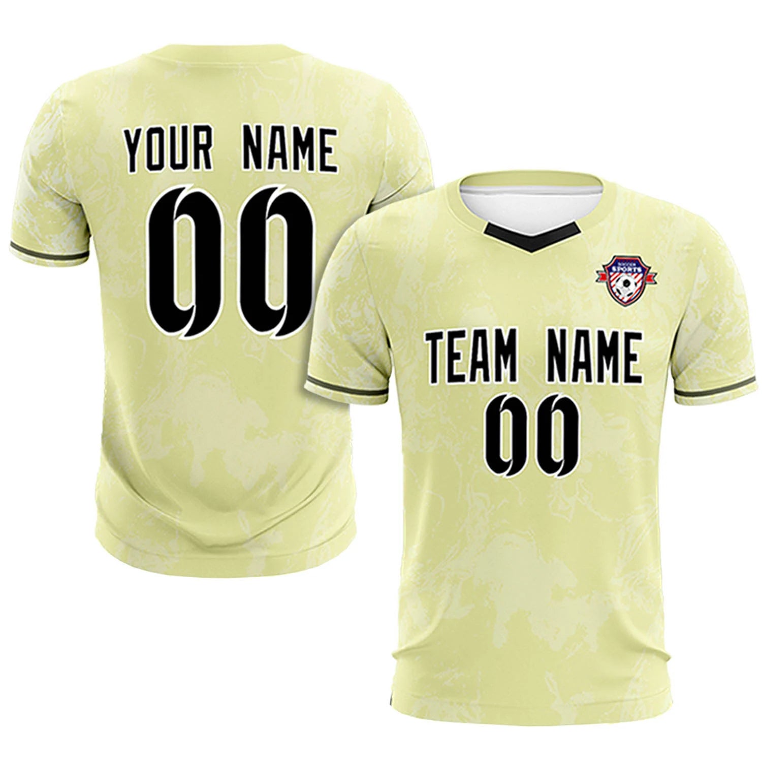 Custom Cream White Training Uniform Soccer Sets Jersey