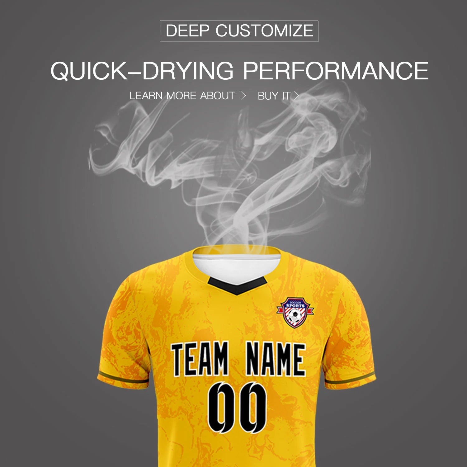 Custom Yellow Orange Training Uniform Soccer Sets Jersey