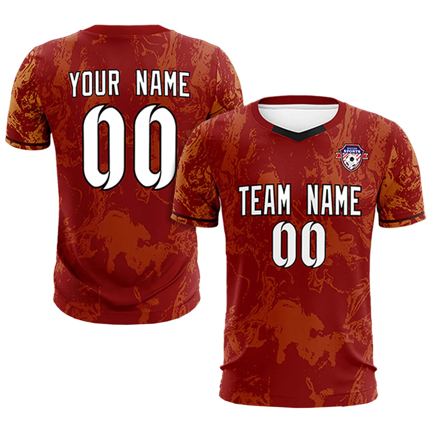 Custom Crimson Khaki Training Uniform Soccer Sets Jersey