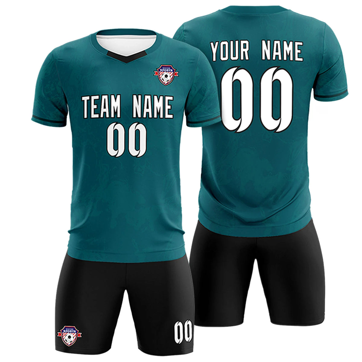 Custom Midnight Green Navy Training Uniform Soccer Sets Jersey