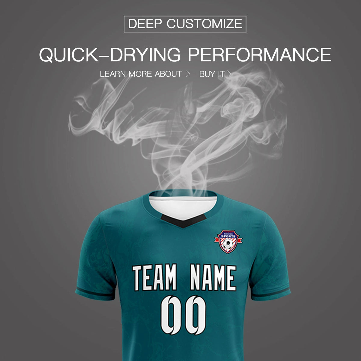 Custom Midnight Green Navy Training Uniform Soccer Sets Jersey